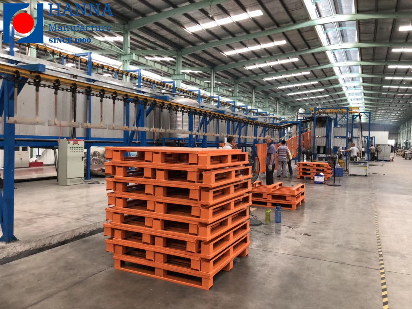 automated powder coating line for warehouse facilities