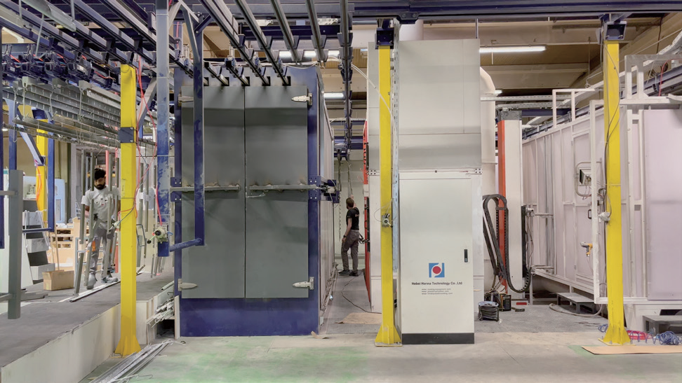 hinah manual powder coating line